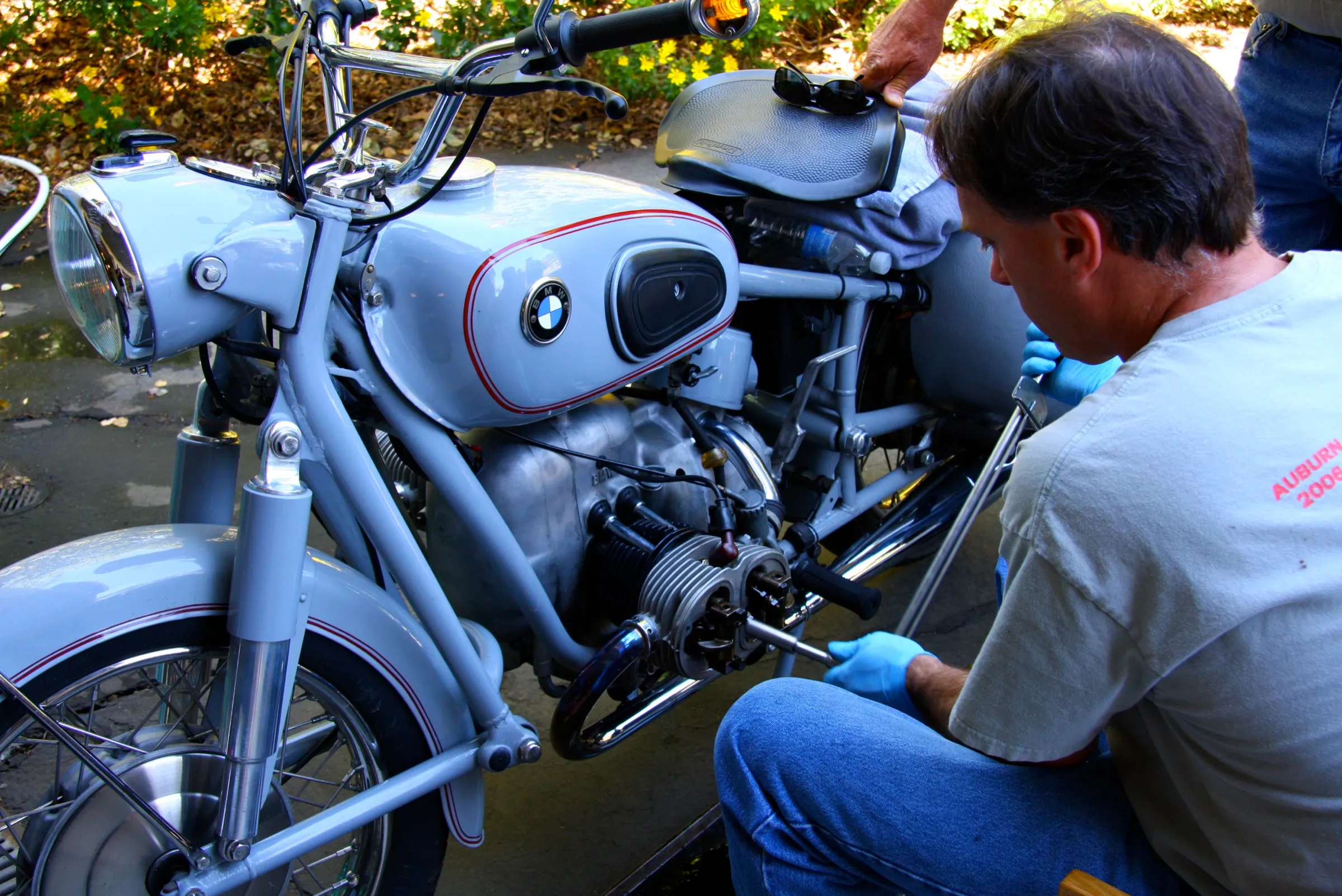 And then an odd looking bike showed up with a large tank and a small seat