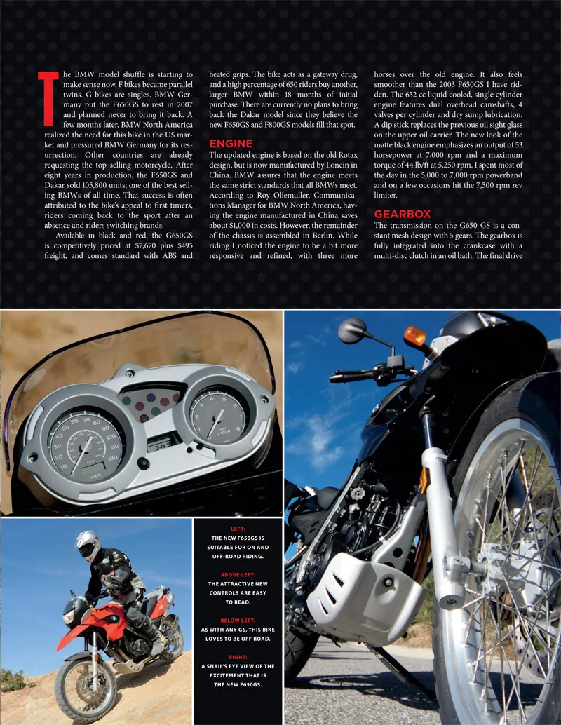BMW G650GS press review and photography, page 2